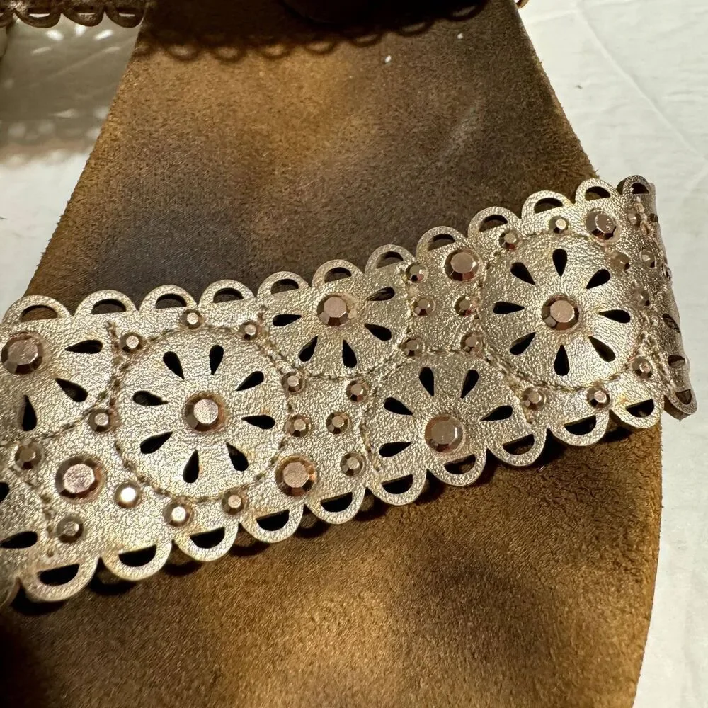 Yellow Box Sandal Mahala Flat Rosegold Comfort Strappy Adjustable Women sz 8.5 - Picture 7 of 11